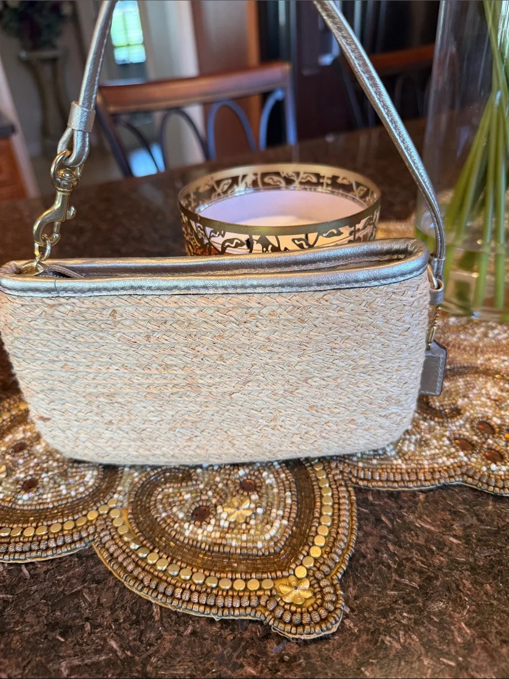Coach compact wristlet